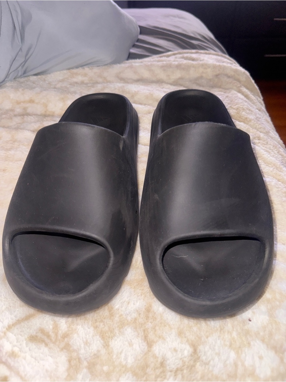 adidas Men’s Black Slip-On Foam Slides